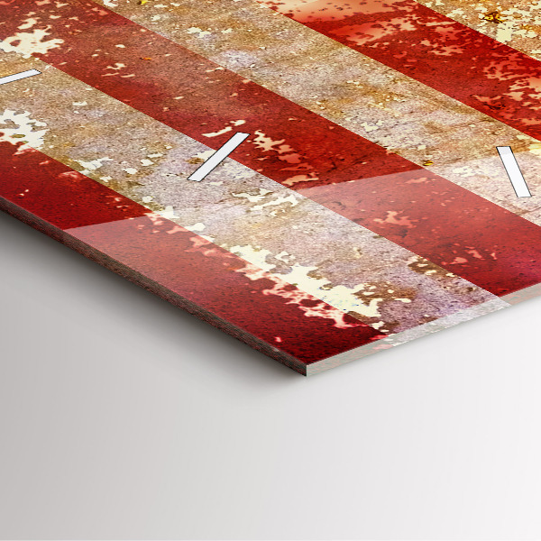 Pendule carrée en verre Drapeau américain vintage