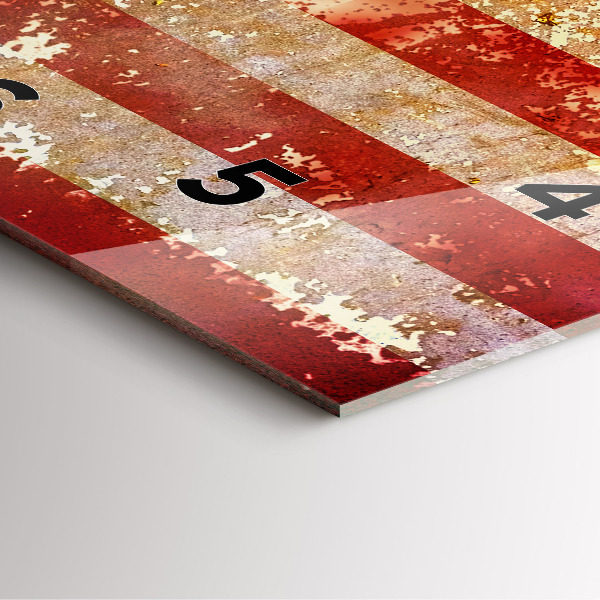 Pendule carrée en verre Drapeau américain vintage