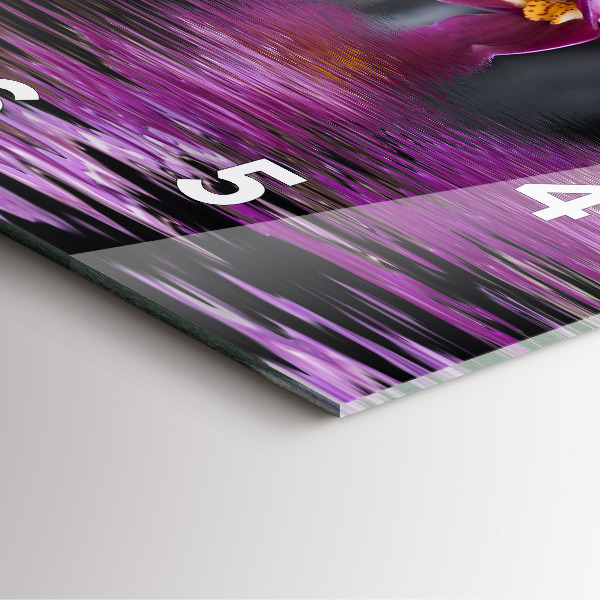 Horloge murale carrée 'Fleur d''orchidée sur l''eau'