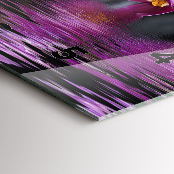 Horloge murale carrée 'Fleur d''orchidée sur l''eau'