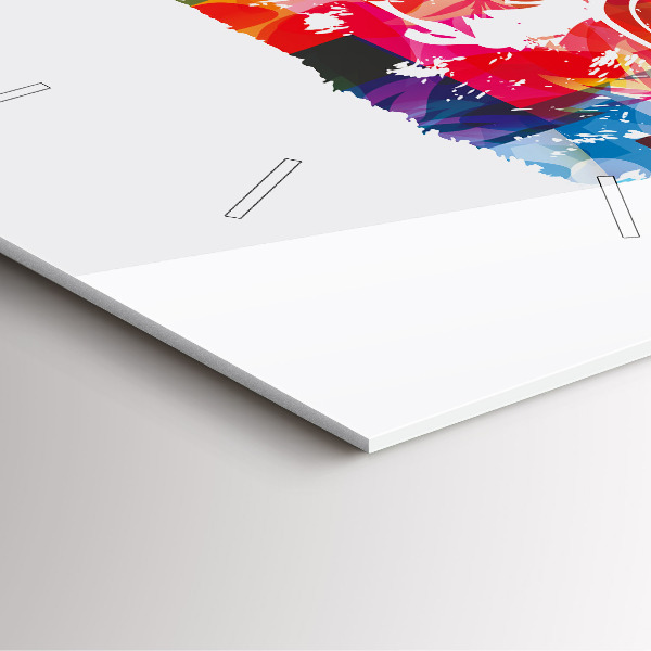 Pendule carrée en verre 'Tête d''ours'