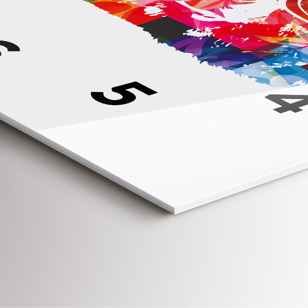 Pendule carrée en verre 'Tête d''ours'