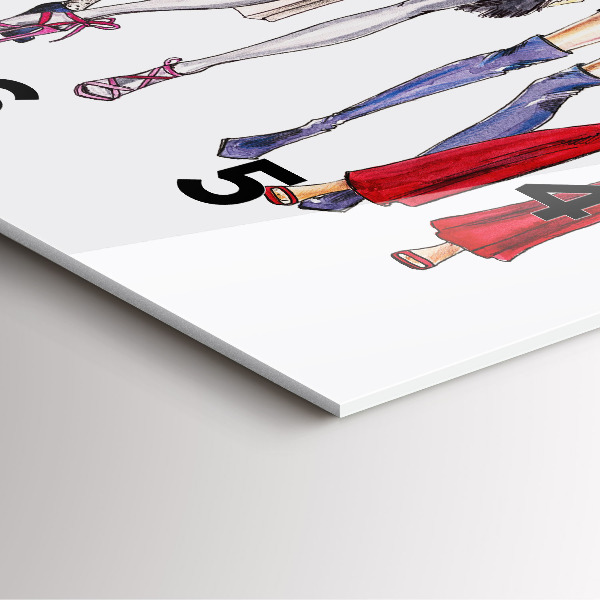 Pendule carrée en verre Filles à la mode