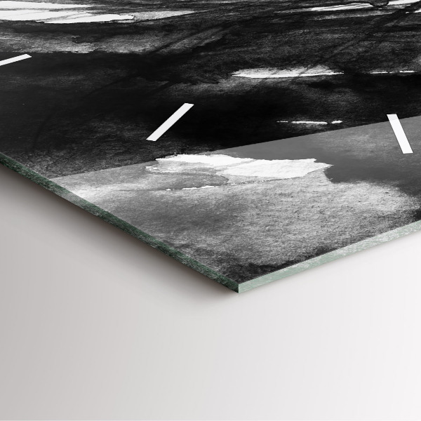 Pendule carrée en verre 'Portrait d''une femme'