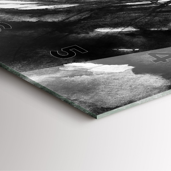 Pendule carrée en verre 'Portrait d''une femme'