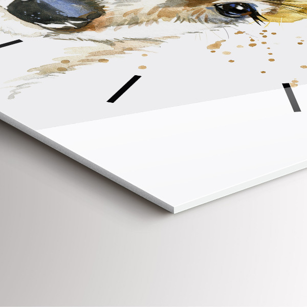 Pendule carrée en verre Un cerf