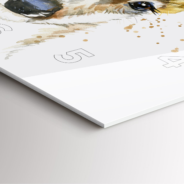 Pendule carrée en verre Un cerf