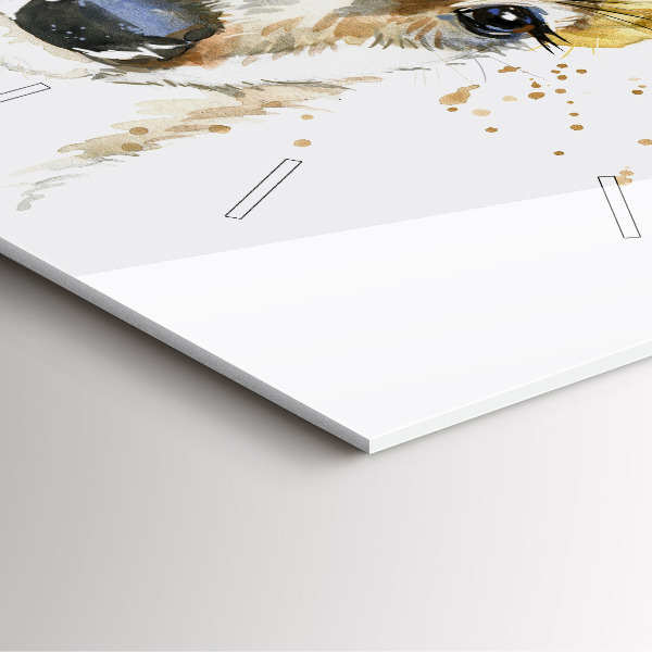 Pendule carrée en verre Un cerf