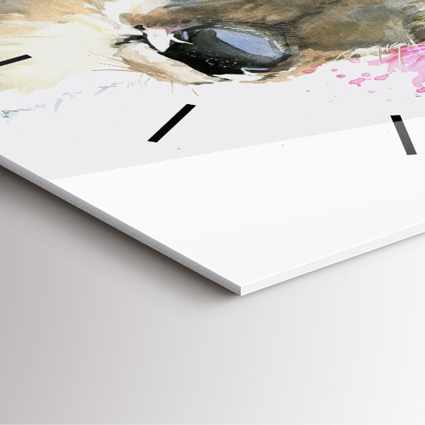 Pendule carrée en verre Cerf des forêts