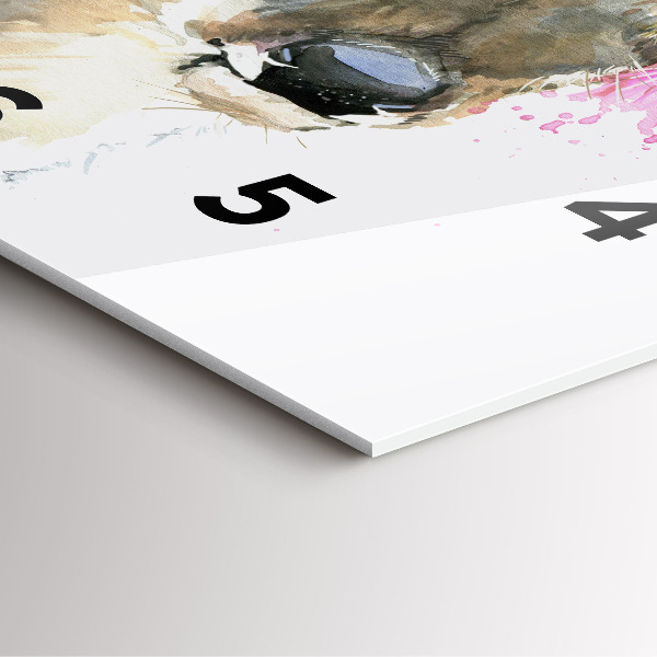 Pendule carrée en verre Cerf des forêts