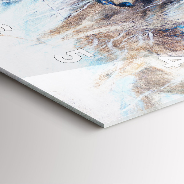 Pendule carrée en verre Les loups dans la forêt