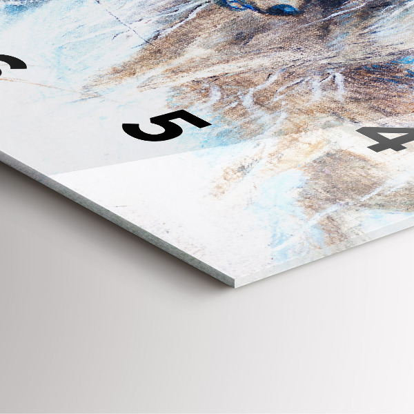 Pendule carrée en verre Les loups dans la forêt