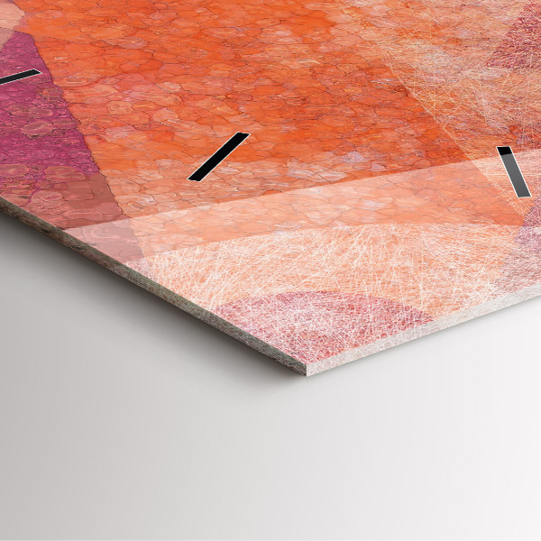 Horloge murale carrée Abstraction géométrique