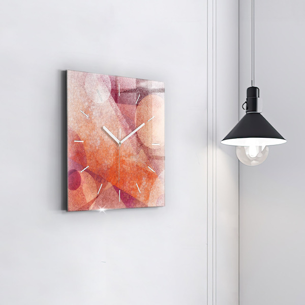 Horloge murale carrée Abstraction géométrique