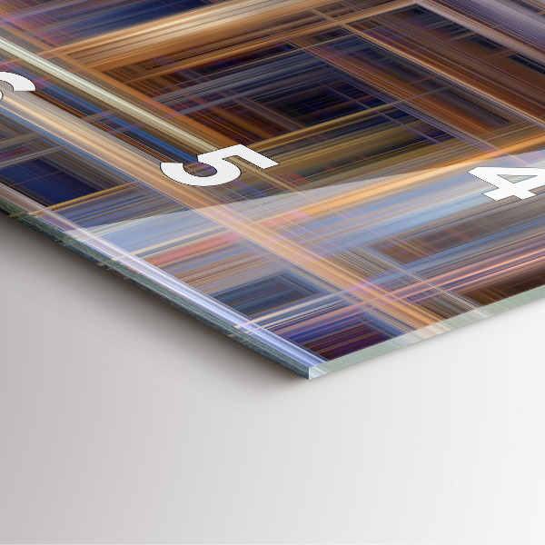 Horloge murale carrée Géométrie abstraite