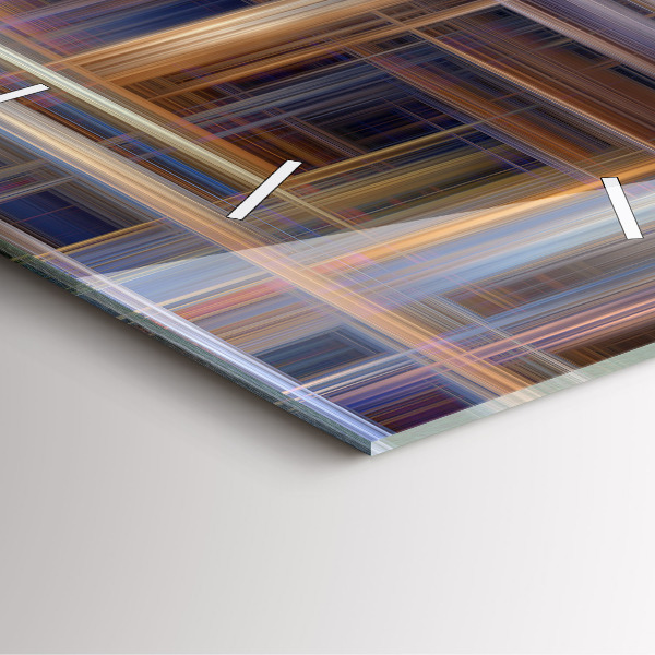 Horloge murale carrée Géométrie abstraite