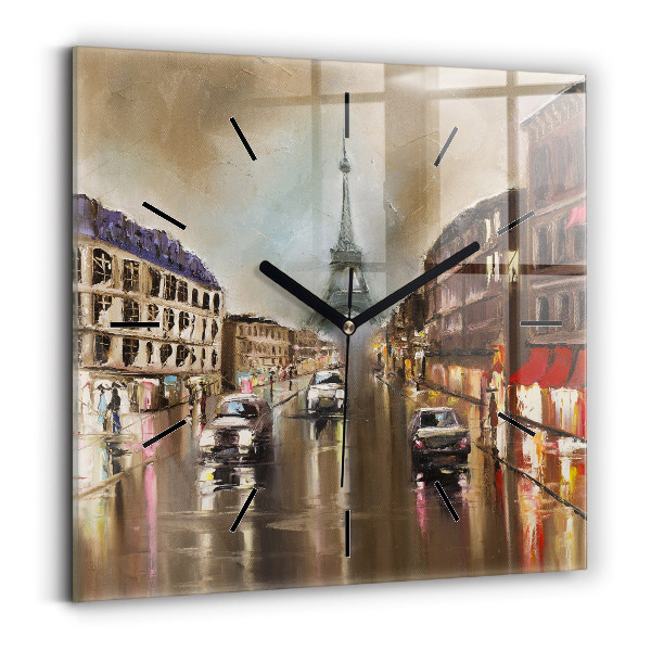 Horloge murale carrée Architecture de la ville de Paris
