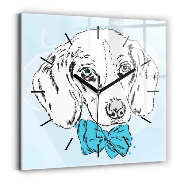 Horloge murale carrée Chiot