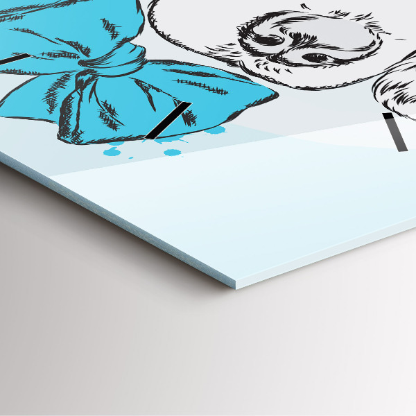 Horloge murale carrée Chiot