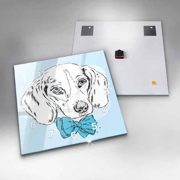 Horloge murale carrée Chiot