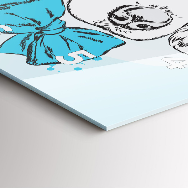 Horloge murale carrée Chiot