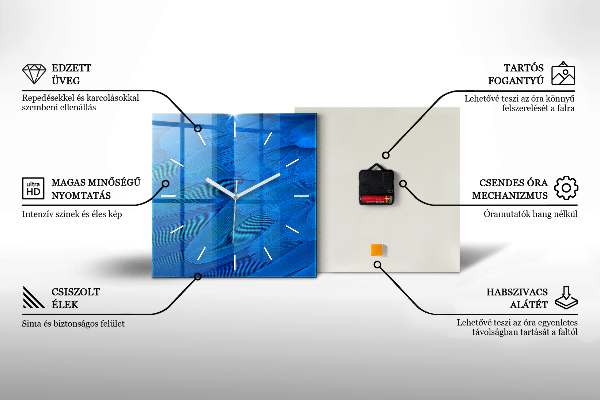 Horloge murale carrée poivre pepperoni