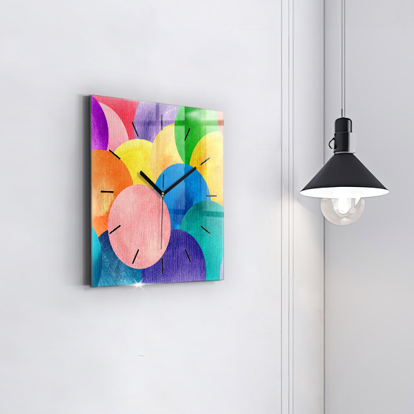 Horloge murale carrée Cercles abstraits