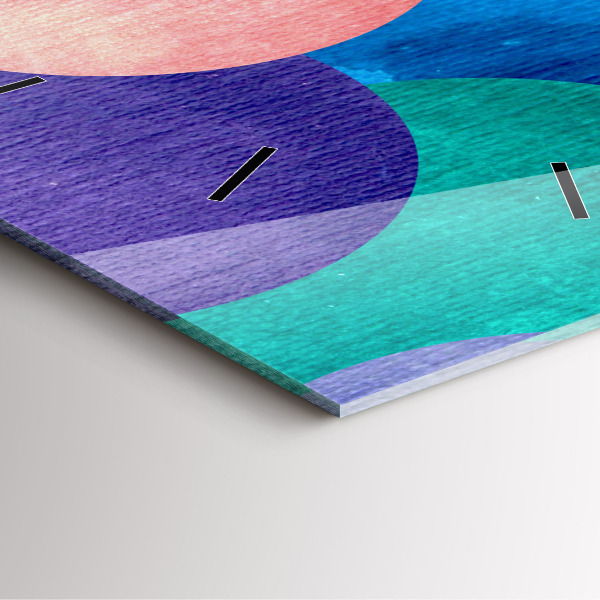 Horloge murale carrée Cercles abstraits