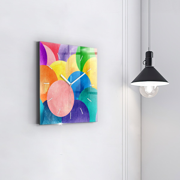Horloge murale carrée Cercles abstraits