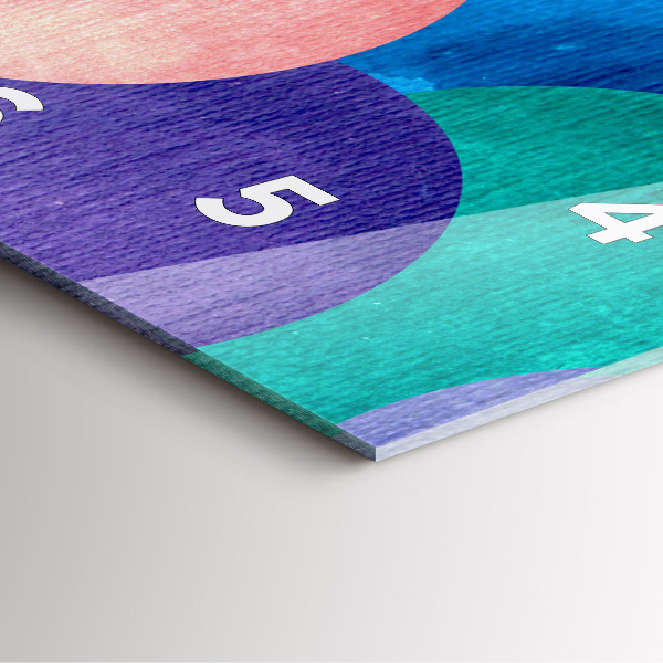 Horloge murale carrée Cercles abstraits