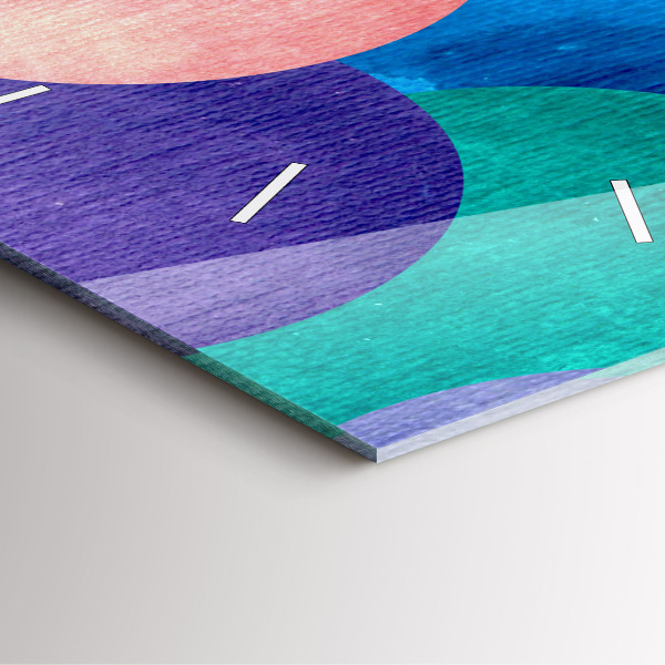 Horloge murale carrée Cercles abstraits