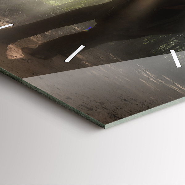 Horloge murale carrée Éléphant dans la jungle