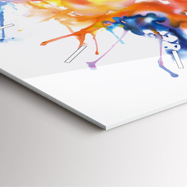 Horloge murale carrée Lion - aquarelle