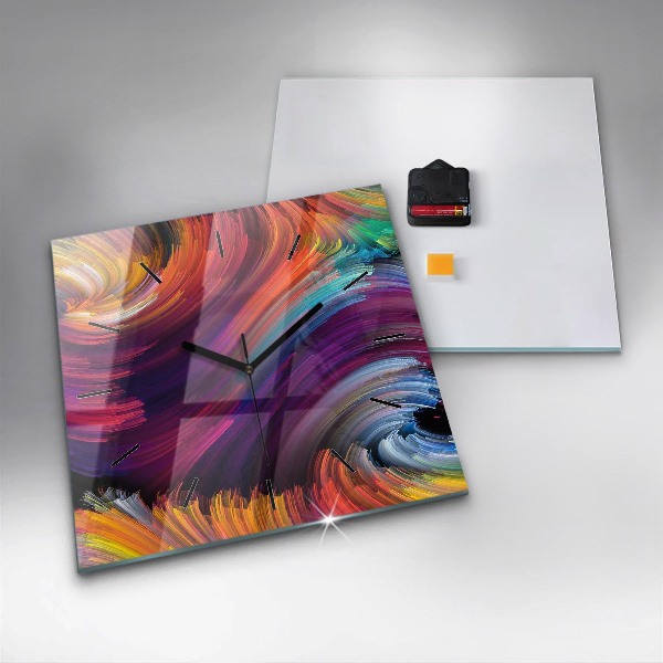 Horloge murale carrée 'Salle d''abstraction'