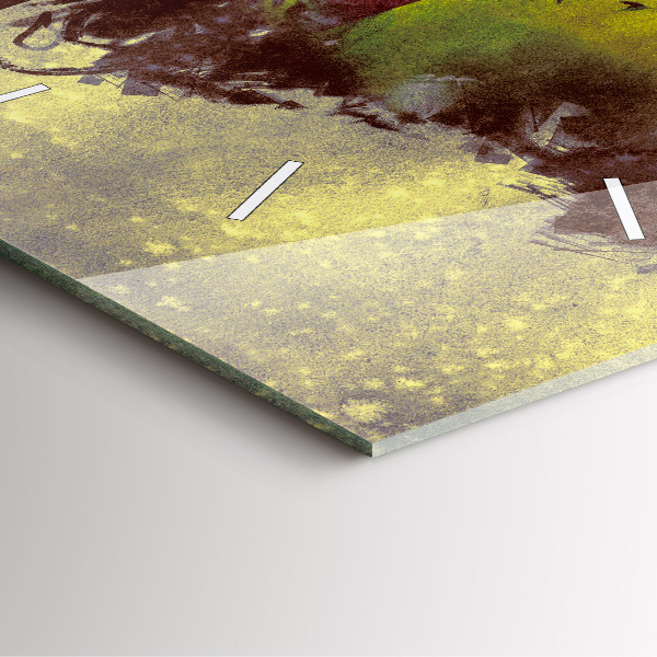 Horloge murale carrée Femme dans la forêt