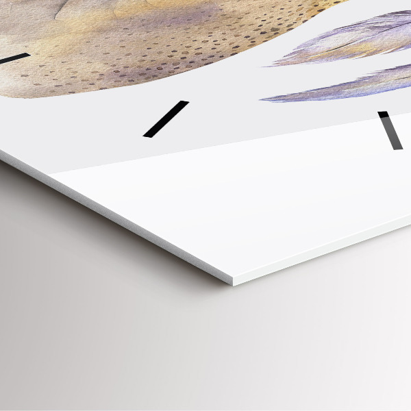 Horloge murale carrée Tête de cerf et fleurs