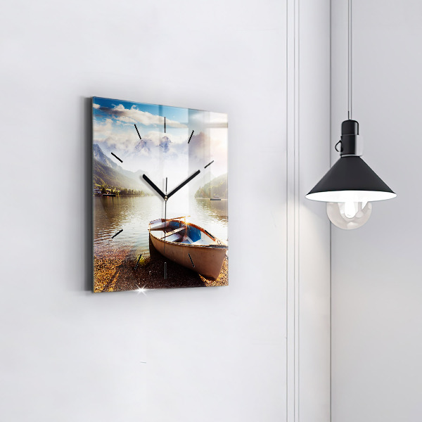 Horloge murale carrée Vue sur le lac