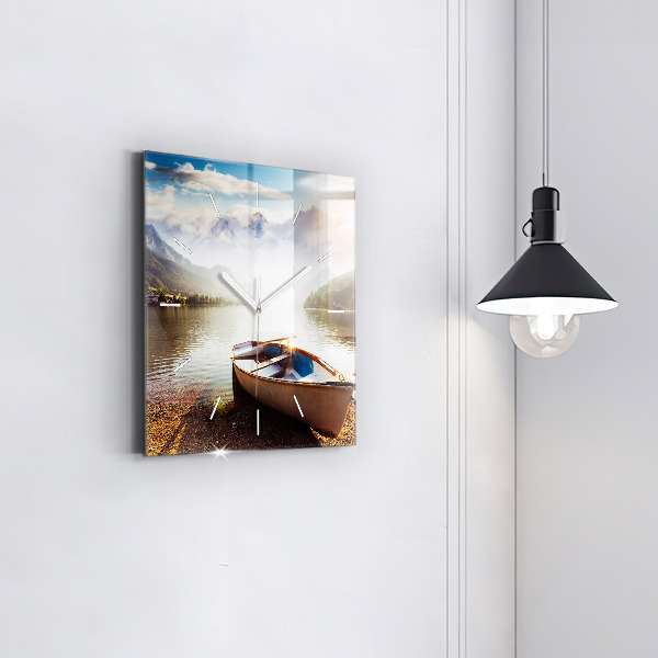 Horloge murale carrée Vue sur le lac