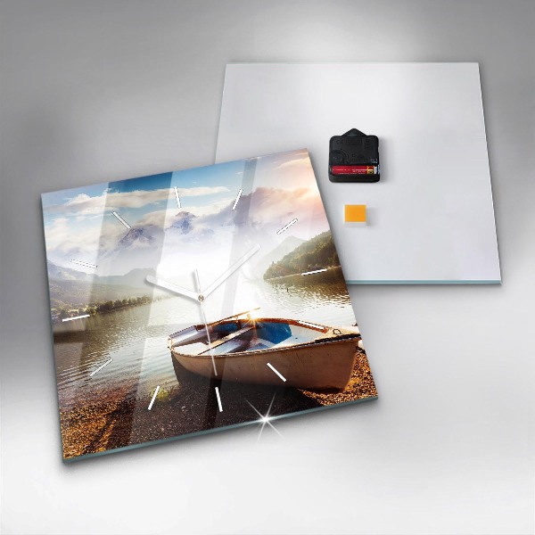 Horloge murale carrée Vue sur le lac