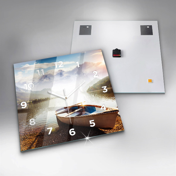 Horloge murale carrée Vue sur le lac