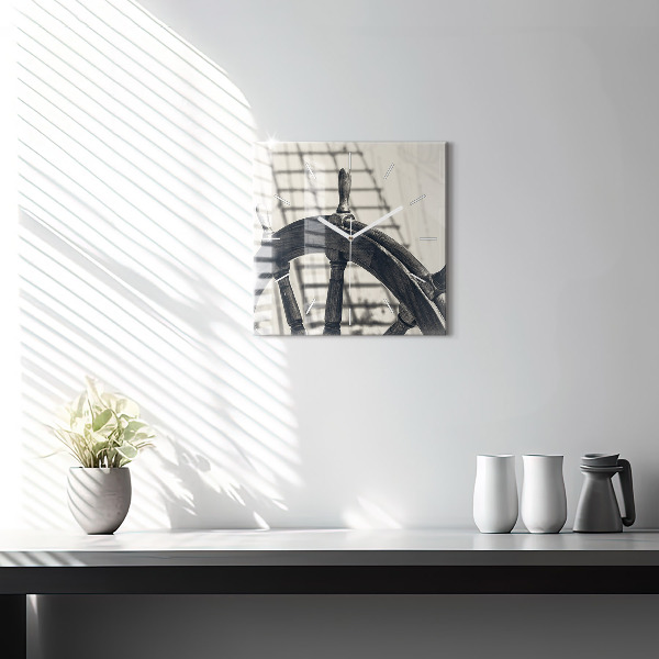 Horloge murale carrée Navire antique