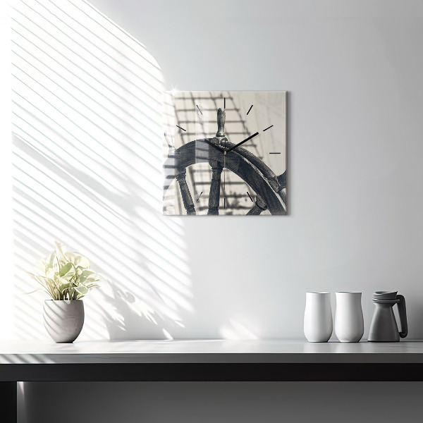 Horloge murale carrée Navire antique