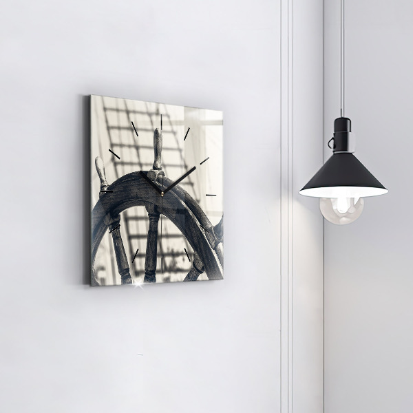 Horloge murale carrée Navire antique