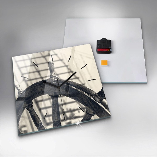 Horloge murale carrée Navire antique