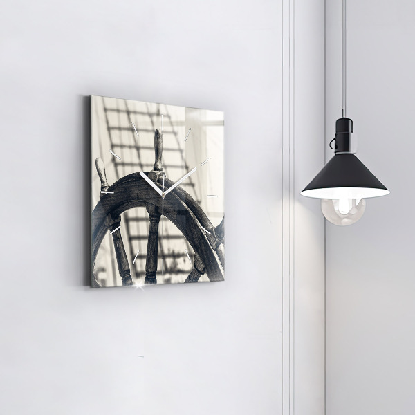 Horloge murale carrée Navire antique