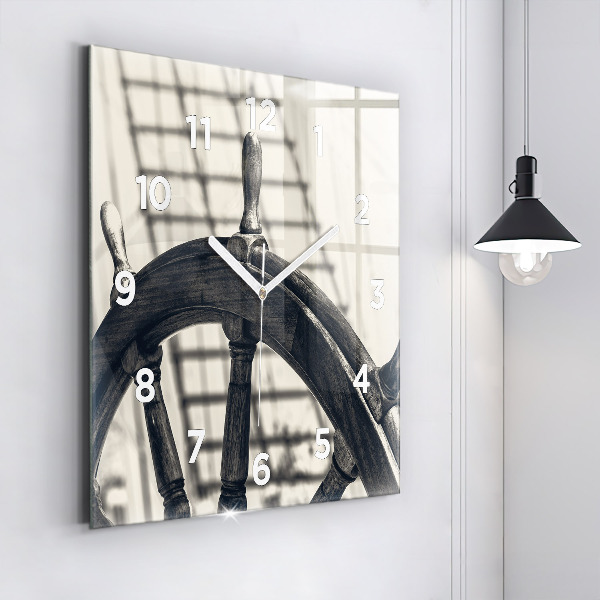 Horloge murale carrée Navire antique