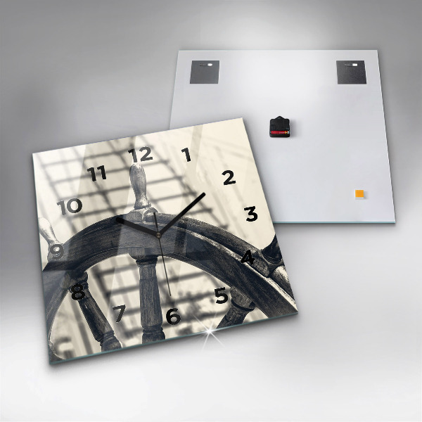 Horloge murale carrée Navire antique