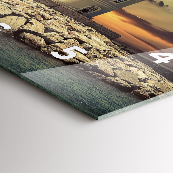 Horloge murale carrée 'Phare sur l''eau'