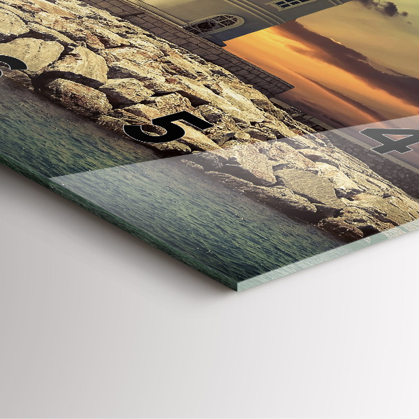 Horloge murale carrée 'Phare sur l''eau'