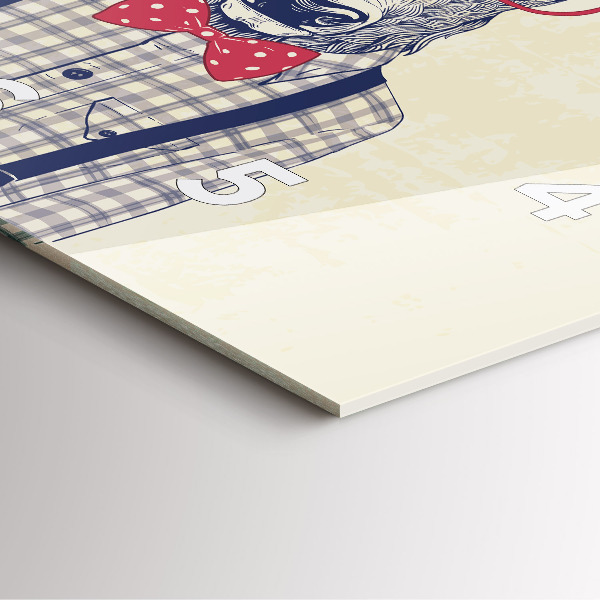 Horloge murale carrée Cerf en chemise